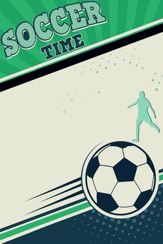 青色卡通动感可爱足球社团招新海报背景